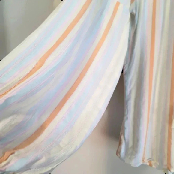 Philosophy White and Orange Striped Blouse - Picture 5 of 9